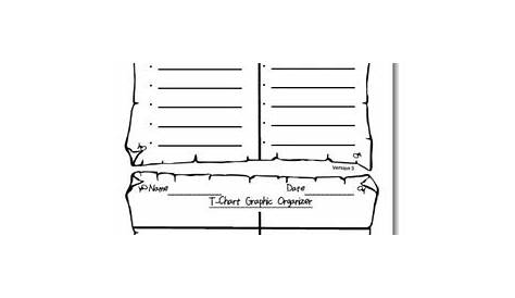 Differentiated T-Chart Graphic Organizer Template by Hashtag Teached