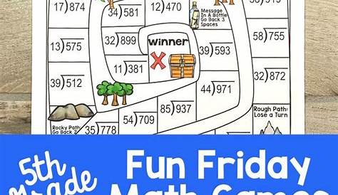 5th Grade Math Games Fun Friday One Page Wonders Math Games & Centers