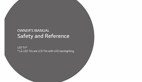 LG 43LH5000 OWNER'S MANUAL Pdf Download | ManualsLib