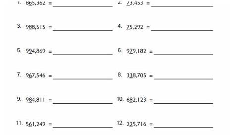 rounding to the thousands place worksheets