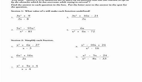 50 Graphing Rational Functions Worksheet
