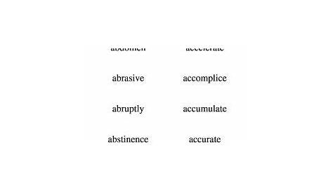 vocab words for 12th graders