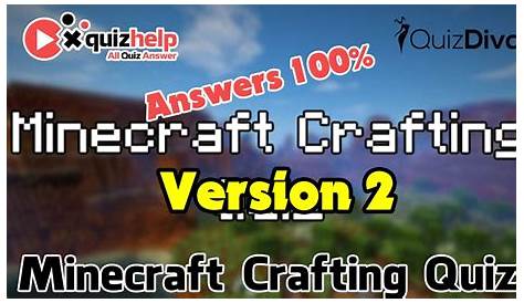 Minecraft Crafting Quiz Answers 100% | Earn +20 Rbx | Quiz Diva - YouTube