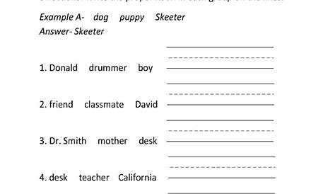 Nouns Worksheet 4Th Grade | Nouns worksheet, Proper nouns worksheet