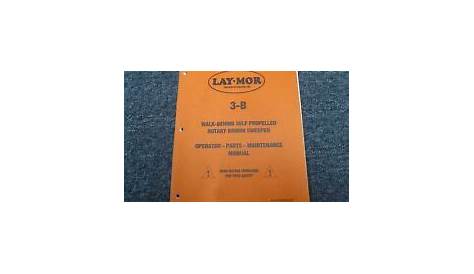 laymor sweeper sm300 parts manual