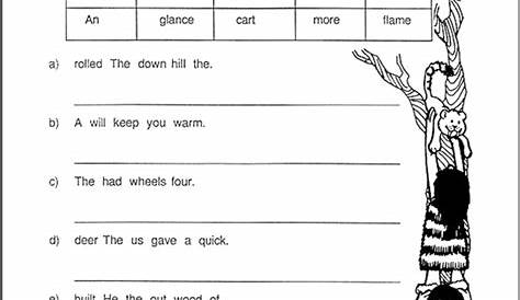 sentence unscramble worksheets