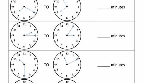 time on the clock worksheets