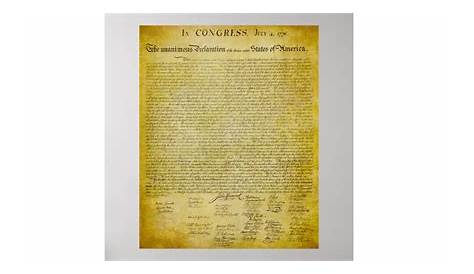 Declaration of Independence Print | Zazzle.com