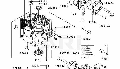 Kawasaki FX850V-FS00 4 Stroke Engine FX850V Parts Diagram for CYLINDER