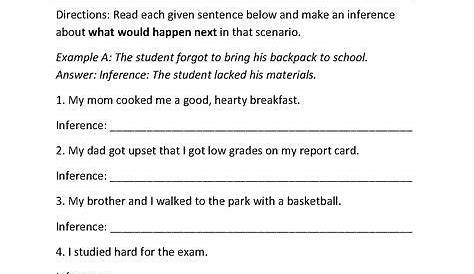 Inferencing Worksheets For 4th Grade - Worksheets Master