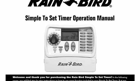 RAIN BIRD SST-900I OPERATION MANUAL Pdf Download | ManualsLib