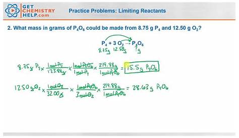 limiting reactant practice problem