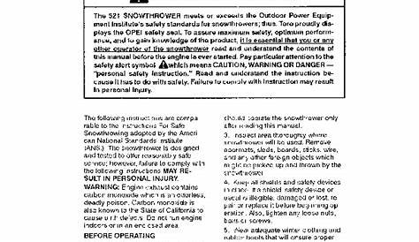 toro 521 snowblower manual