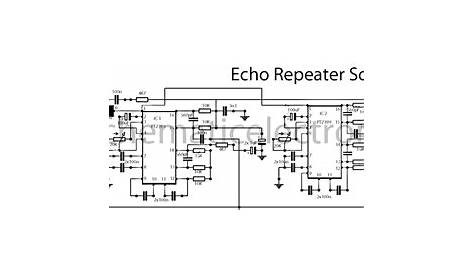 Echo effect with IC PT2399 schematic - Power Amplifier