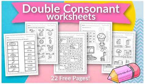 Double Consonant Worksheets - Free Word Work