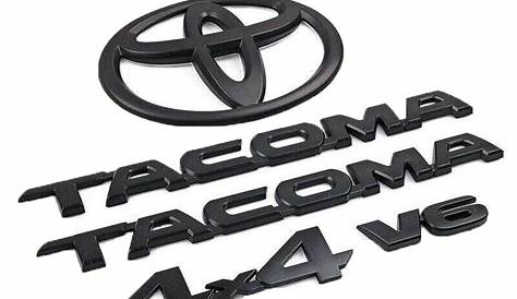 For 2016-2018 Toyota Tacoma MATTE Black Door Emblem Decal Badge