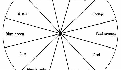 Blank Color Wheel Worksheet | Color Wheel Worksheet, Warm Within Blank