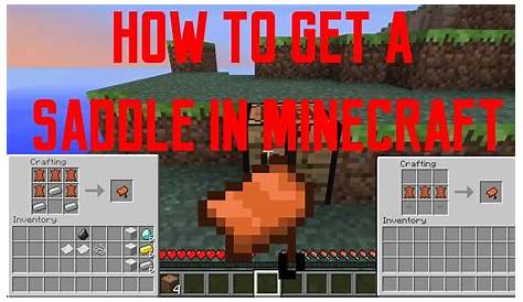 in minecraft how to make a saddle