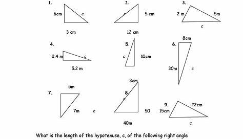 pythagorean theorem problems worksheets with answers