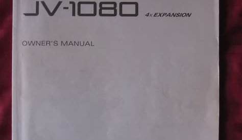 roland jv 1080 manual