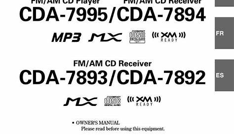 Free Audio Service Manuals - Free download Alpine CDA 7893 Owners Manual