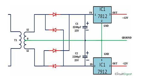 12v regulated power supply circuit diagram