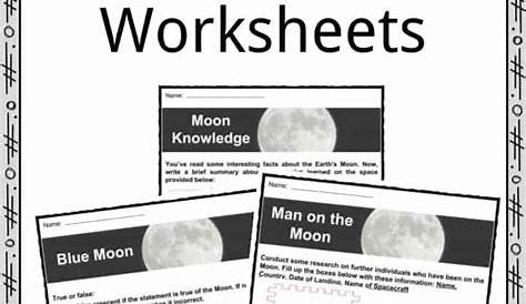 moon facts worksheet