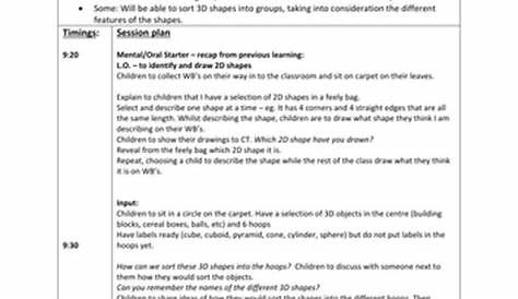 Year 1 3D shape lesson plan by beckyjanehutchings - Teaching Resources