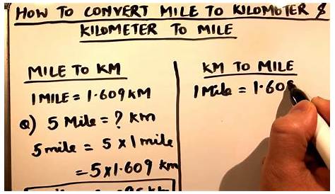 HOW TO CONVERT KILOMETER(KM) TO MILE AND MILE TO KILOMETER - YouTube