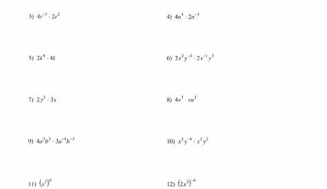 practice worksheet properties of exponents