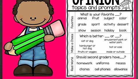 Opinion Writing 5Th Grade Prompts : Opinion Text Writing Prompts