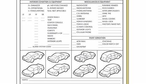 Vehicle Check-in Report Form (250) | Automotive Forms
