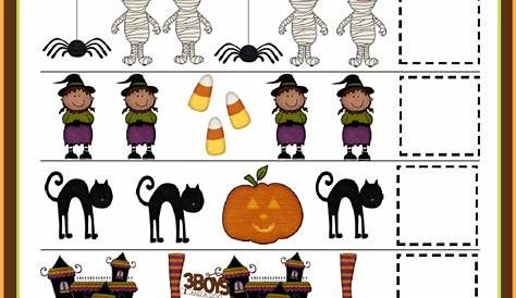 halloween sequencing worksheet for kindergarten