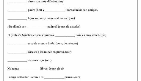 17 Best Images of A Personal In Spanish Worksheet - Pinterest Spanish