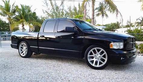 2003 Dodge Ram 1500 Quad Cab, black/black, SRT wheels, lowered for Sale