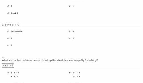 Absolute Value Inequalities Worksheet Answers Algebra 1 — db-excel.com