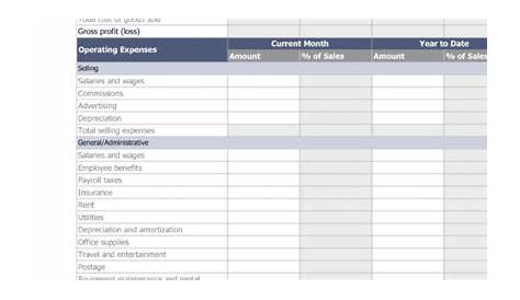 income statement practice worksheets