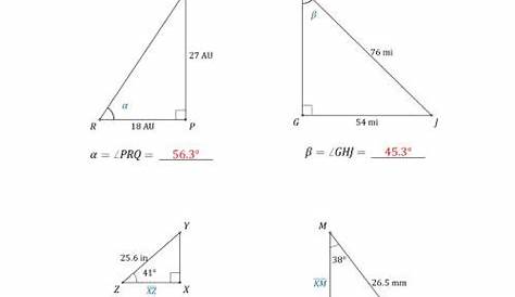 trigonometric ratios worksheet 2 answers
