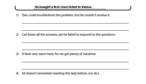 independent clause worksheets