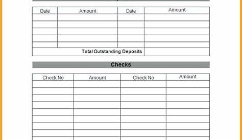 Checking Account Balance Worksheet — db-excel.com