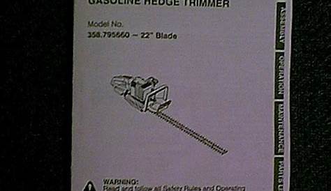 craftsman hedge trimmer manual