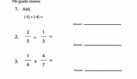 18 Free 7th Grade Math Worksheets Printable | 7th grade math worksheets