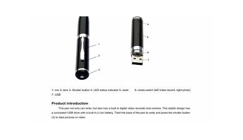 Sharper Image HD Video Camera Pen Owner Manual | Manualzz