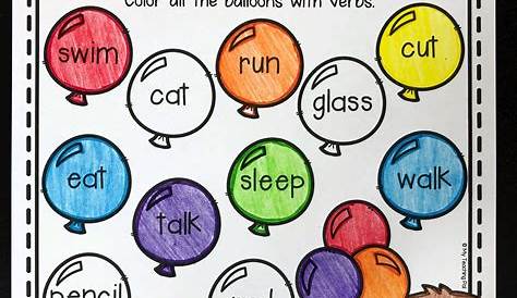 grade 3 irregular verbs baloons worksheet