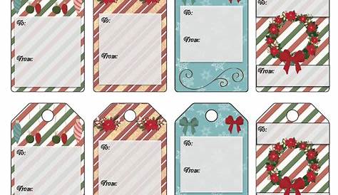 Free Printable Christmas Gift Tags: 13 Designs