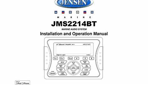 JENSEN JMS2214BT INSTALLATION AND OPERATION MANUAL Pdf Download