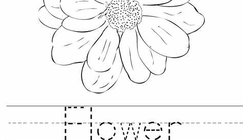 flower worksheet for kindergarten