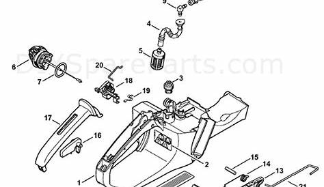 Stihl MS 311 Chainsaw (MS311 Z) Parts Diagram, Tank housing