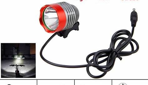 bicycle headlight with external battery