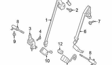 ford truck parts seatbelt diagram